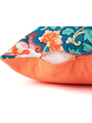 Trendy Kitchen by EXCÉLSA Kussen "La Via Della Seta" mintgroen/oranje - (L)45 x (B)30 cm