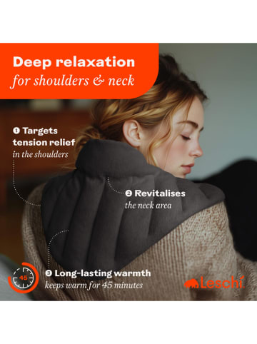 Leschi Wärmekissen "Dreieck" in Schwarz - (B)60 x (H)28 x (T)4 cm