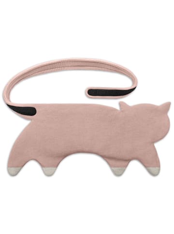 Leschi Bio-Körnerkissen "Katze Coco" in Rosa - (L)40 x (B)4 x (H)14 cm