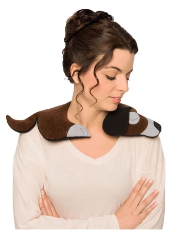 Leschi Bio-Körnerkissen "Hund Bobby" in Schwarz - (L)40 x (B)4 x (H)10 cm