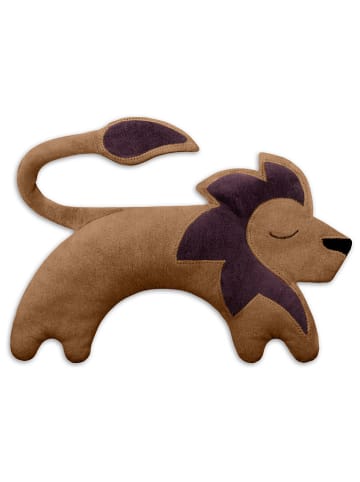 Leschi Bio-Wärmekissen "Löwe Juri" in Hellbraun - (B)33 x (H)24 cm