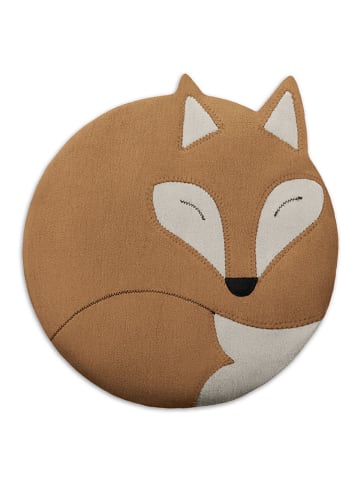 Leschi Bio-Körnerkissen "Fuchs Luca" in Hellbraun - (B)25 x (H)25 cm