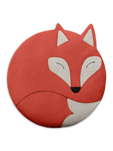 Leschi Bio-Körnerkissen für Bauch und Rücken "Fuchs Luca" in Rot - (B)25 x (H)25 cm
