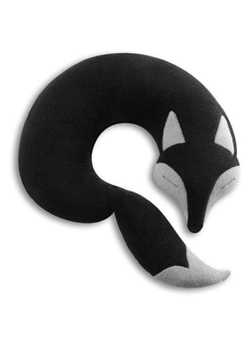 Leschi Nackenkissen "Der Fuchs Peter" in Schwarz - (B)32 x (L)32 cm