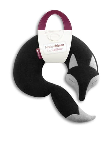 Leschi Nackenkissen "Der Fuchs Peter" in Schwarz - (B)32 x (L)32 cm