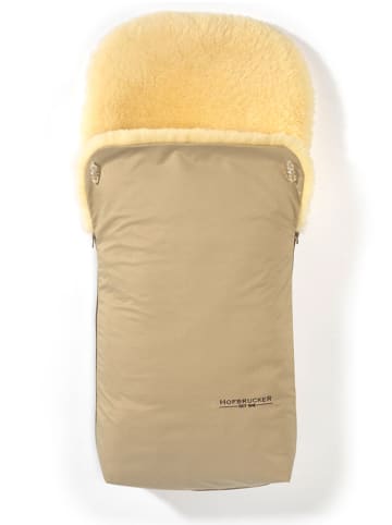 Hofbrucker Lammfell-Fußsack "Putzi" in Beige - (L)90 x (B)34 cm