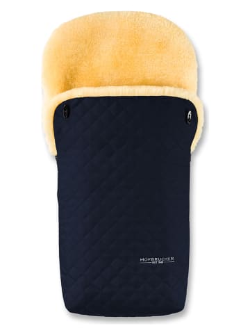 Hofbrucker Lammfell-Fußsack "Putzi Limited Edition" in Dunkelblau - (L)90 x (B)34 cm