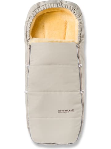 Hofbrucker Lammfell-Fußsack "Alaska" in Beige - (L)95 x (B)34 cm