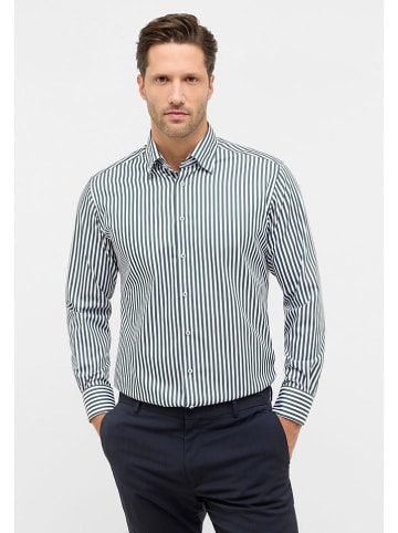 Eterna Hemd - Modern fit - in Dunkelgrün/ Weiß