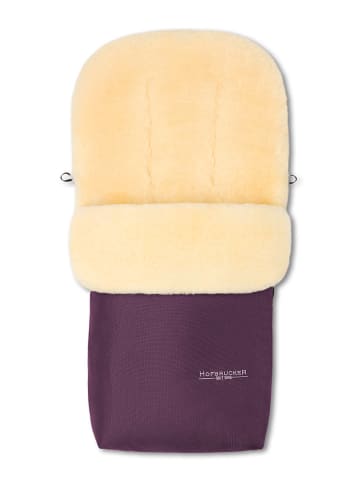 Hofbrucker Lammfell-Fußsack "Putzi" in Lila - (L)90 x (B)34