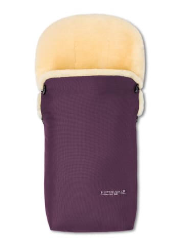 Hofbrucker Lammfell-Fußsack "Putzi" in Lila - (L)90 x (B)34