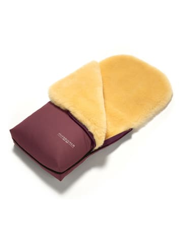 Hofbrucker Lammfell-Fußsack "Putzi" in Pflaume - (L)90 x (B)34