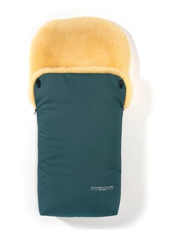 Hofbrucker Lammfell-Fußsack "Putzi"" in Petrol - (L)90 x (B)34