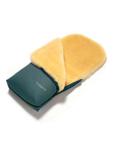 Hofbrucker Lammfell-Fußsack "Putzi"" in Petrol - (L)90 x (B)34