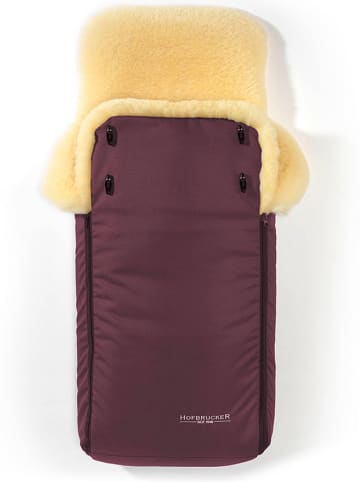 Hofbrucker Lammfell-Fußsack "Luxus" in Lila  - (B)95 x (H)34 cm