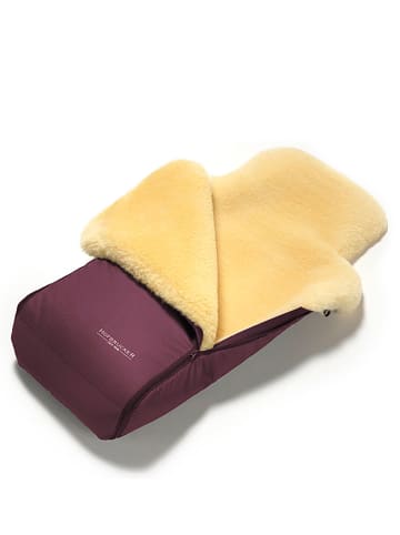 Hofbrucker Lammfell-Fußsack "Luxus" in Lila  - (B)95 x (H)34 cm