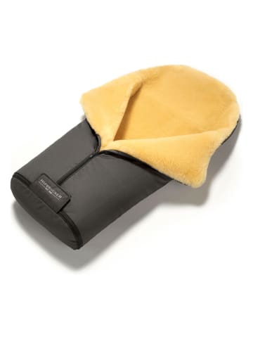 Hofbrucker Lammfell-Fußsack "Iglu" in Anthrazit - (L)95 x (B)34 cm