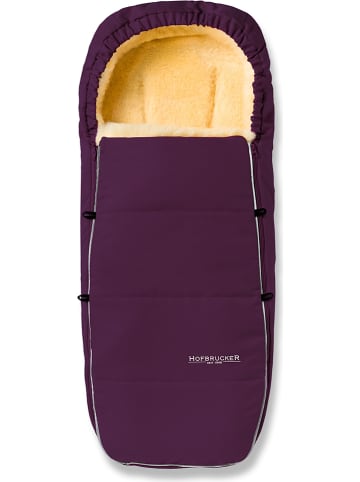 Hofbrucker Lammfell-Fußsack "Alaska" in Lila - (L)95 x (B)35 cm
