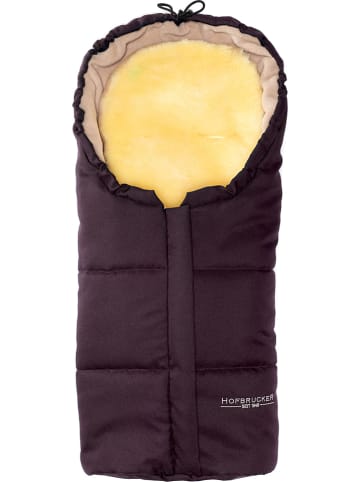 Hofbrucker Lammfell-Fußsack "Leni" in Lila - (L)80 x (B)35 cm