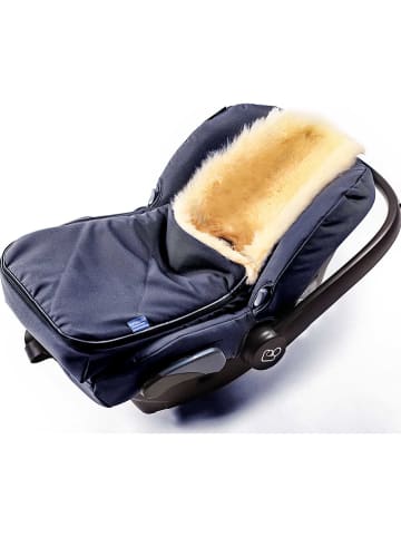 Hofbrucker Lammfell-Fußsack "Maxi" in Dunkelblau - (L)80 x (B)30 cm