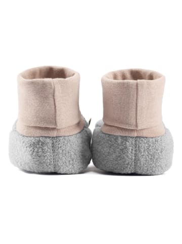 Hofbrucker Wollwalk-Krabbelschuhe "Elias" in Grau