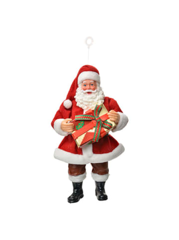 Clayre & Eef Decohanger "Kerstman" rood - (H)17 cm
