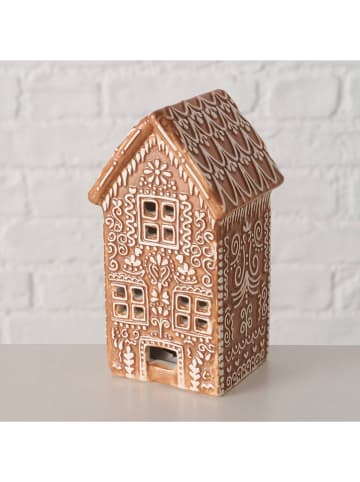 Boltze Dekoracja LED "Gingerbread" w kolorze jasnobrązowym - 7,5 x 14 x 7 cm