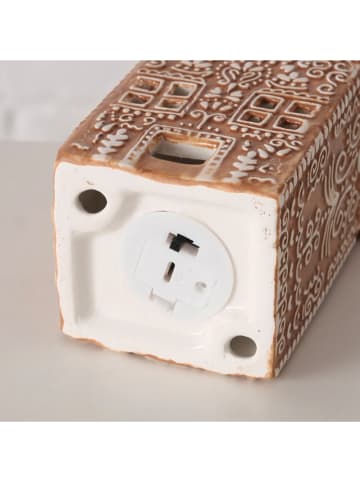 Boltze Dekoracja LED "Gingerbread" w kolorze jasnobrązowym - 7,5 x 14 x 7 cm