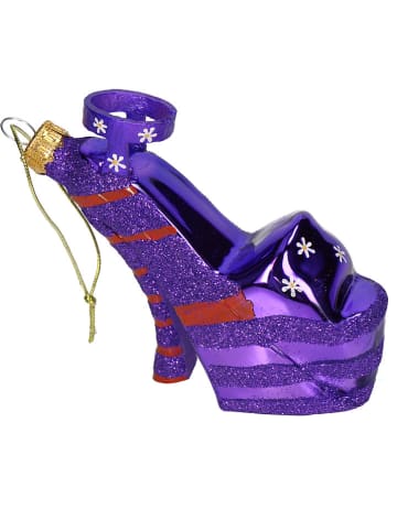 Kersten Kerstboomversiering "Retro Shoe" paars - (B)10 cm