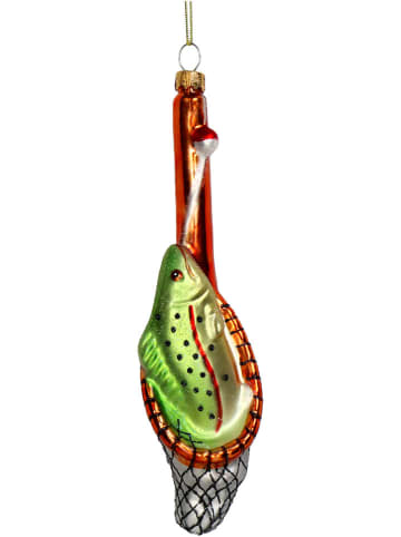 Kersten Bombka "Fishing" ze wzorem - wys. 16,7 cm