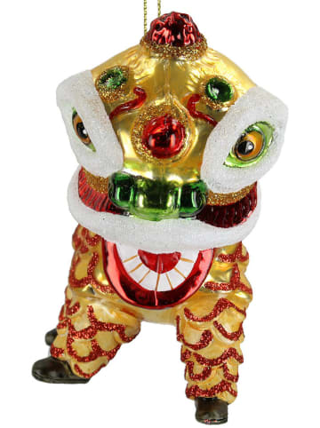 Kersten Kerstbal "Chinese Lion" goudkleurig - (H)11 cm