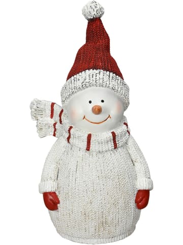 POSIWIO Hekfiguur "Sneeuwman" wit - (B)11,5 x (H)22 x (D)8 cm