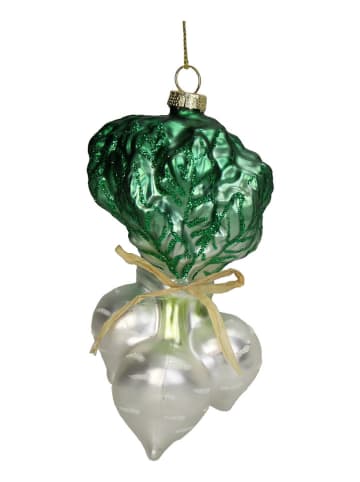 Kersten Baumschmuck "Raddish" in Grün/ Weiß - (H)12 cm
