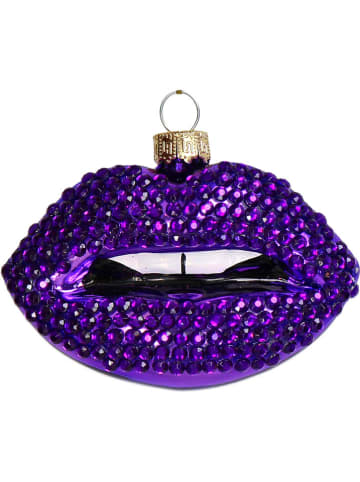 Kersten Kerstboomversiering "Lips" paars - (B)9 cm