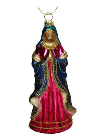 Kersten Kerstboomversiering "Madonna Glass" meerkleurig - (H)15 cm