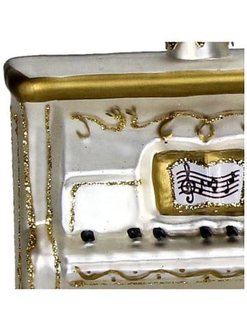 Kersten Ozdoba choinkowa "Vintage Piano" w kolorze kremowym - wys. 9,5 cm