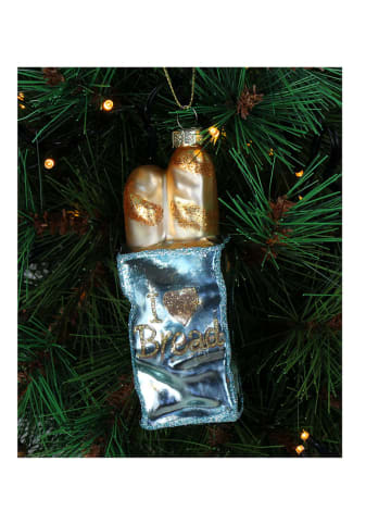 Kersten Kerstversiering "I Love Bread" turquoise - (H)11,4 cm