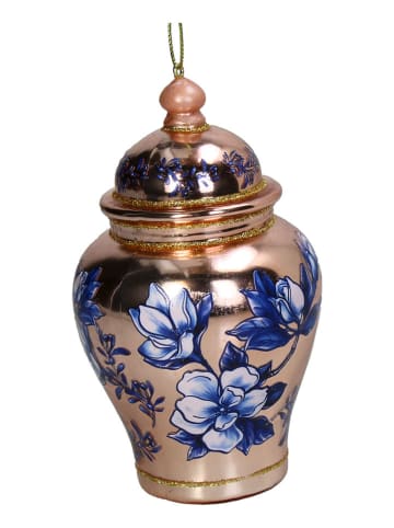 Kersten Kerstboomversiering "Chinese Vase" lichtroze - (H)13 cm