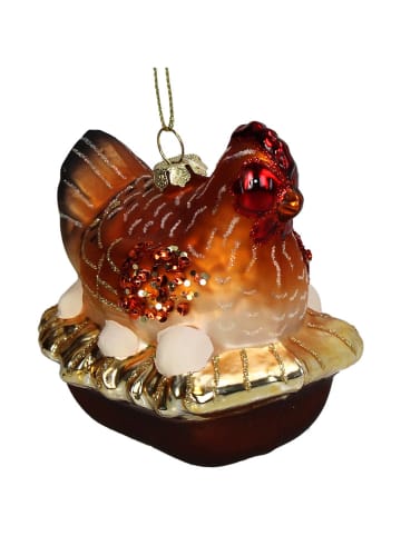 Kersten Baumschmuck "Chicken Nest" in Braun - (H)9,5 cm