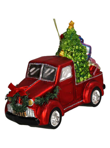 Kersten Kerstboomversiering "Gift Delivery" rood/groen - (H)14,6 cm