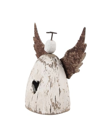 Clayre & Eef Figurka dekoracyjna "Engel" w kolorze białym - 11 x 11 x 5 cm