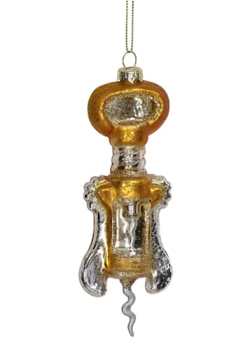 Kersten Kerstbal ''Corkscrew'' goudkleurig - (H)14 cm