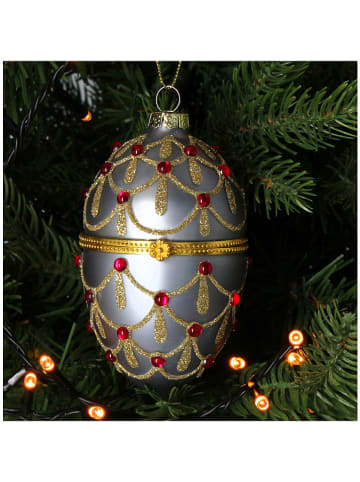 Kersten Baumschmuck "Hinged Egg" in Hellblau - (H)10 cm