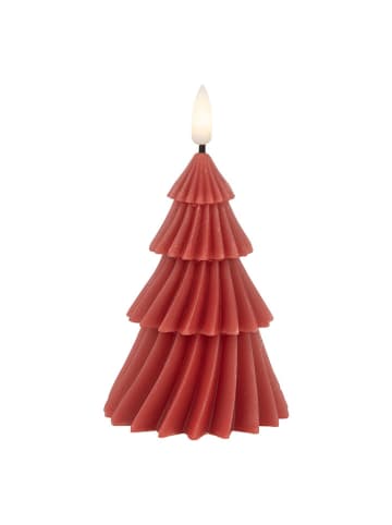 Clayre & Eef Świeca LED w kolorze czerwonym - wys. 13 cm