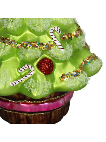 Kersten Kerstboomversiering "Christmas Tree" groen - (H)15 cm