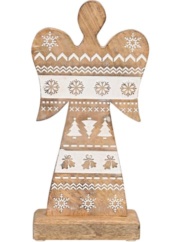 POSIWIO Decofiguur "Engel" beige - (B)13,5 x (H)27 x (D)5 cm