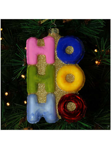 Kersten Kerstboomversiering "Ho Ho Ho" meerkleurig - (H)12,7 cm