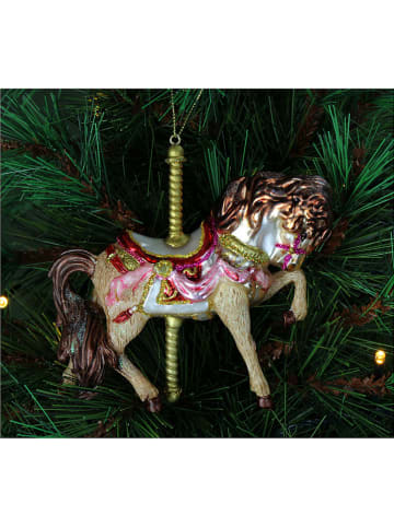 Kersten Kerstboomversiering "Carousel Horse" meerkleurig - (H)12,5 cm