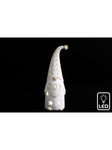 SiL Interiors Lampa dekoracyjna LED "Santa" w kolorze białym - wys. 27 x Ø 9 cm