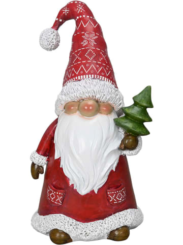 POSIWIO Decofiguur "Kerstman" rood - (B)12 x (H)22 x (D)10 cm